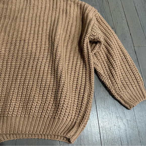 Dress Forum Los Angeles Camel Knit Button Down Cardigan Sweater - Picture 2 of 8